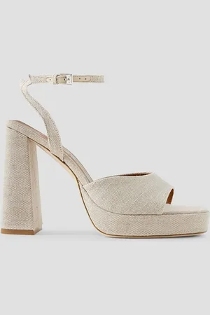 Staud Solange canvas platform sandals - White