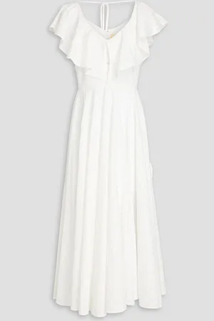 Erdem Embroidered cotton midi dress