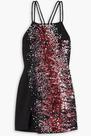 The Attico Tyger open-back sequined jersey mini dress