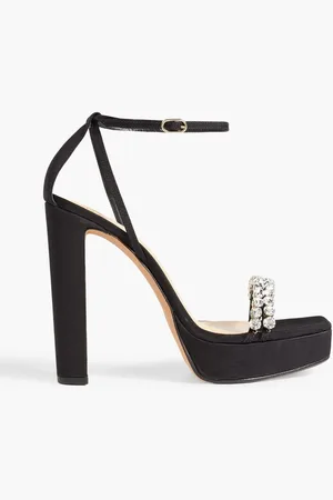 ALEXANDRE BIRMAN Agnes crystal-embellished faille platform sandals