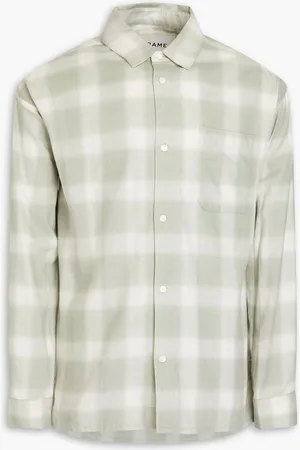 Frame Checked cotton-flannel shirt - Green