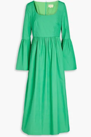 Loulou Studio Keppel gathered cotton-poplin maxi dress