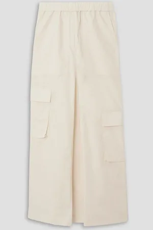 tibi Cotton-poplin midi skirt - White