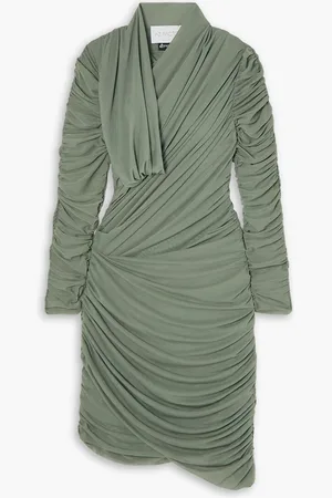 AZ FACTORY Ester Manas draped stretch-tulle mini dress - Green