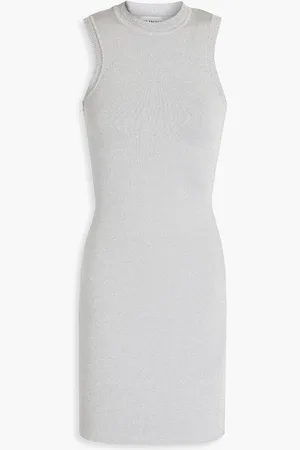 Victoria Beckham Metallic knitted mini dress - Metallic