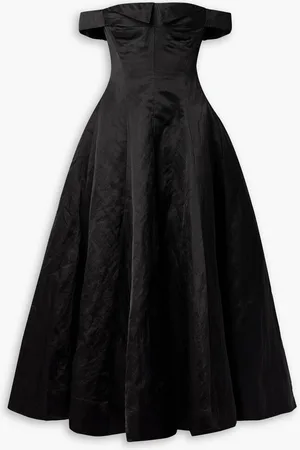 Jason Wu Off-the-shoulder crinkled-sateen gown