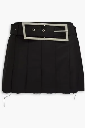 16Arlington Nimue pleated wool-blend mini skirt