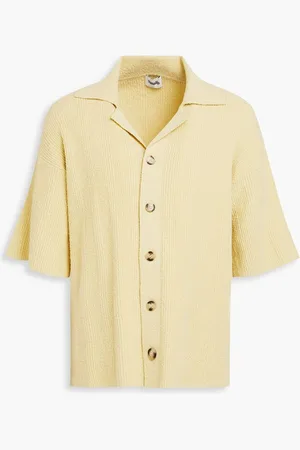 Nanushka Jeff cotton-blend chenille shirt - Yellow