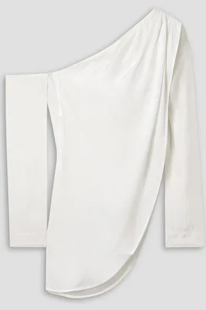 GAUGE81 Toho one-shoulder draped silk tunic