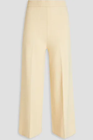 Joseph Cropped merino wool-blend wide-leg pants - White