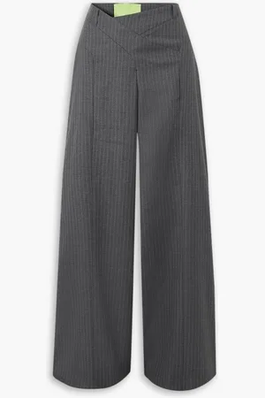 GAUGE81 Tora pinstriped wool wide-leg pants - Gray