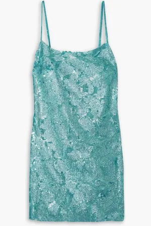 SIEDRES Yula sequined tulle mini dress - Blue