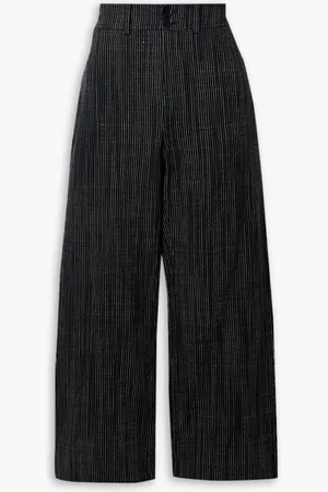 APIECE APART Merida striped cotton wide-leg pants