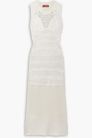 Altuzarra Arsenia paneled merino wool-blend midi dress - Gray