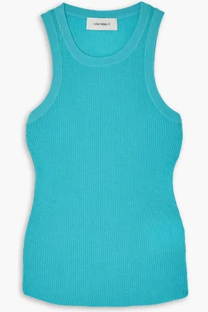 Lisa Yang Addison ribbed cashmere tank - Blue