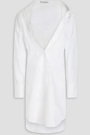 J.W.Anderson Ruched cotton-poplin shirt dress
