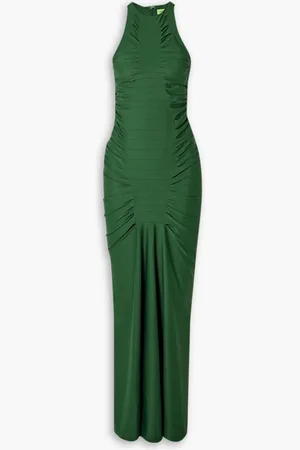 GAUGE81 Deni ruched stretch-jersey maxi dress - Green