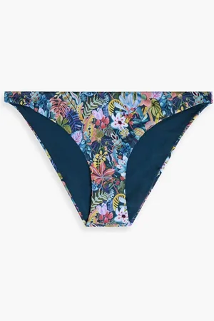 ONIA Ashley Liberty-print low-rise bikini briefs - Blue