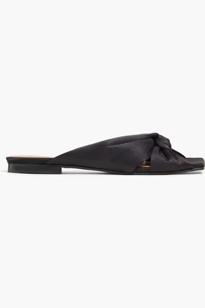 Ganni Knotted sateen sandals