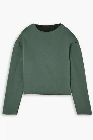 Eberjey Reversible recycled jersey and fleece sweatshirt - Green