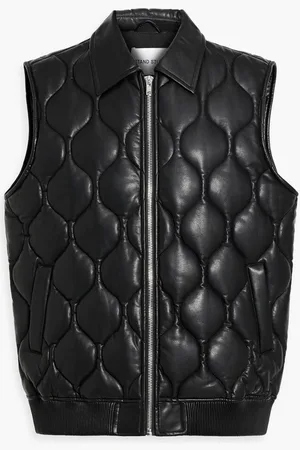 Stand Studio Winter quilted faux leather vest