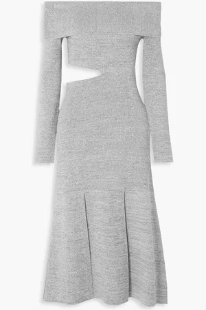 Proenza Schouler Off-the-shoulder cutout stretch-knit midi dress