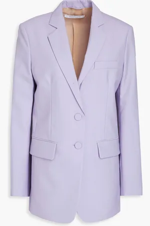 Another Tomorrow Wool-crepe blazer - Purple