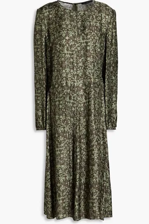 Luisa Cerano Printed jacquard midi dress - Gray