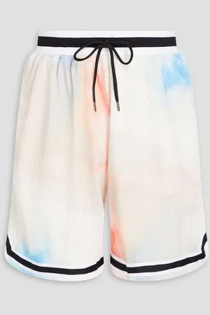 JOHN ELLIOTT Printed mesh drawstring shorts