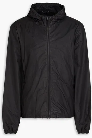 JOHN ELLIOTT Waxed leather hooded jacket