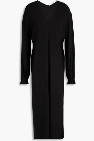 Another Tomorrow Crepe midi dress
