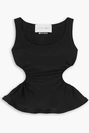 AZ FACTORY Ester Manas ruffled stretch-jersey top