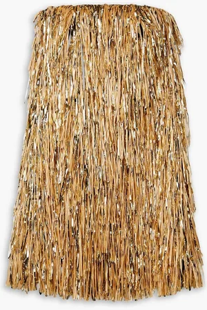 Jason Wu Strapless fringed metallic cady mini dress - Metallic