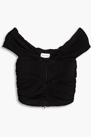 MAGDA BUTRYM Cropped cutout wool-blend jersey top