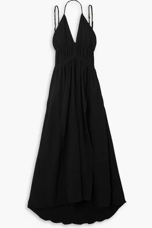 Caravana Tupaq open-back cotton halterneck maxi dress