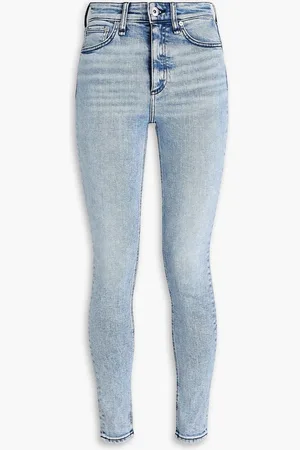 RAG&BONE Nina faded high-rise skinny jeans - Blue