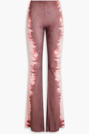 16Arlington Alecto belted wool-blend jersey skinny pants - Pink