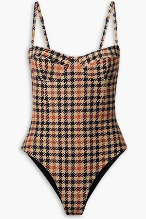 Haight Vintage checked swimsuit - Brown