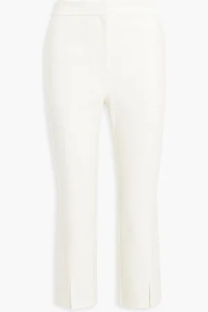 Derek Lam Bianca cropped cotton-blend slim-leg pants - White