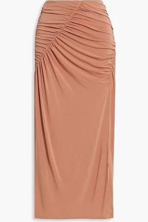 A.L.C. Dawnson ruched jersey midi skirt - Pink