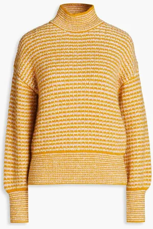 Tory Burch Wool-blend turtleneck sweater - Yellow