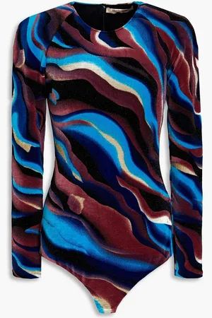 Roberto Cavalli Printed chenille bodysuit - Blue