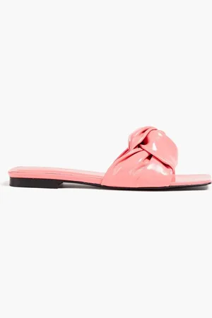By Far Lina twisted patent-leather slides
