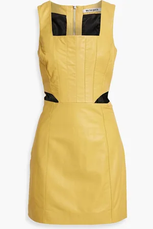 Walter Baker Gemini cutout leather mini dress