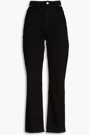 Frame Le High cutout high-rise tapered jeans