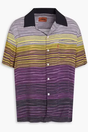 Missoni Printed crepe de chine shirt - Purple