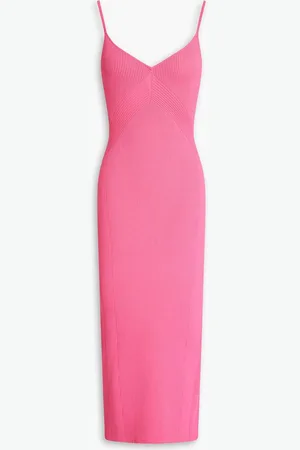 RAG&BONE Asher lace-up ribbed-knit midi dress