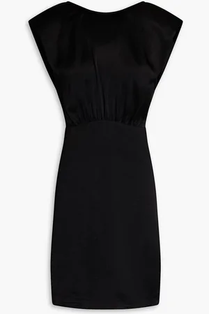 Bash Norma gathered satin-crepe mini dress