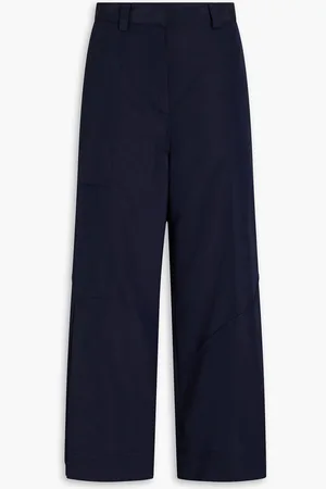 J.W.Anderson Cropped twill wide-leg pants - Blue