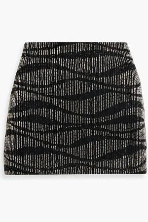 Retrofete Emory bead-embellished tulle mini skirt